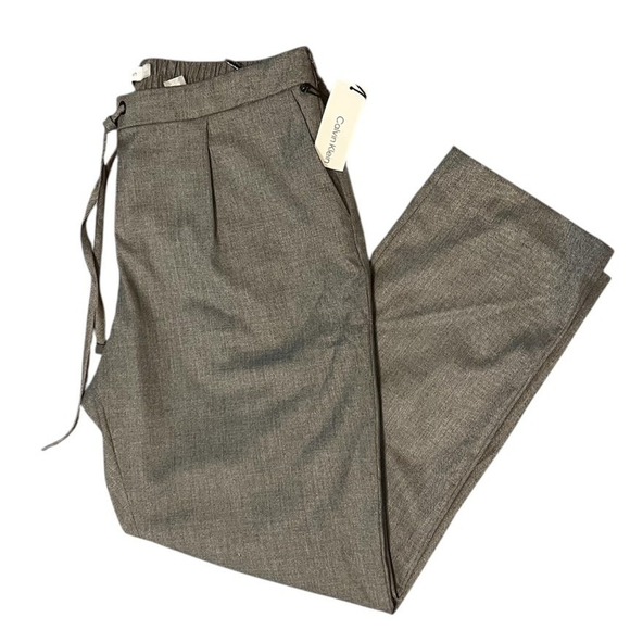 Calvin Klein Lightweight Gray Stretch Waist Pants Sz 14 NWT - Picture 2 of 6